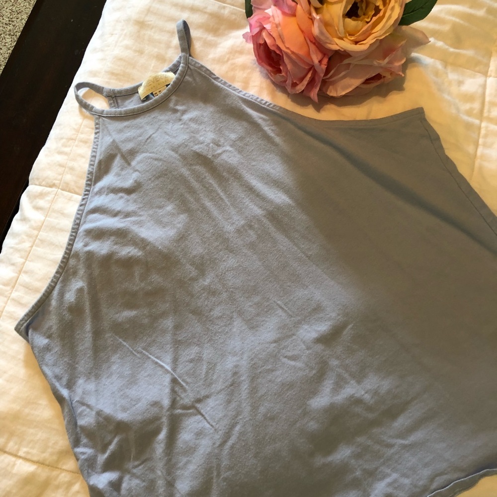 Light blue top